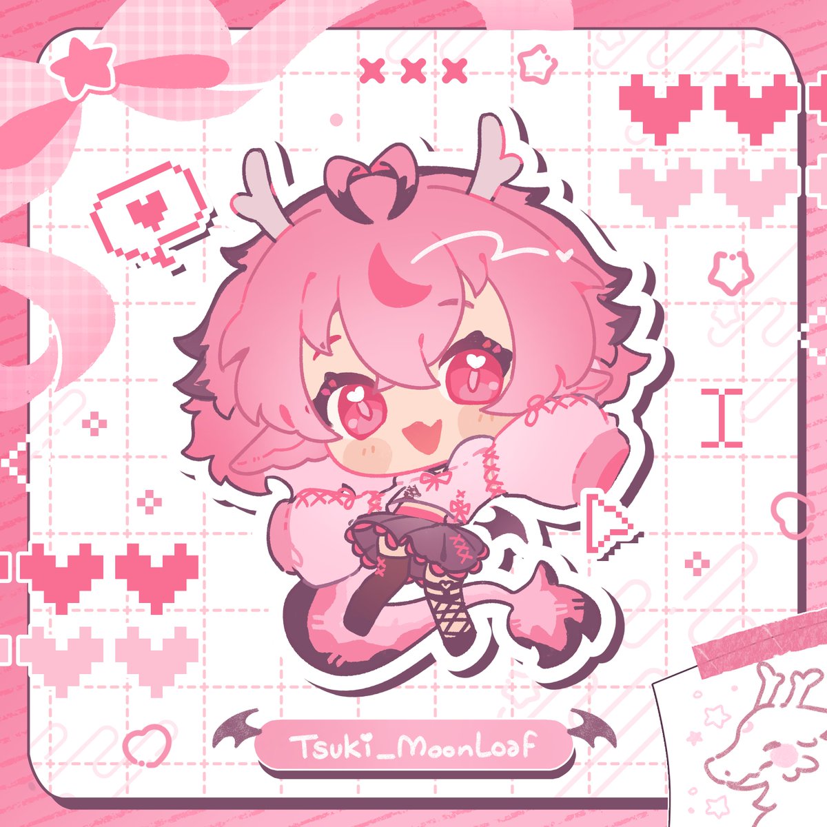tsuki_loafVT's tweet photo. 🩷 Art: @/am_maple27   
🩷 ママ: @/eggeiro
🎨 Main tag: #TsukiMoonloaf
🎨 Art tag: #MoonBrushes
🎨 Alt art tag #Tsukimasen (marked in blue)
🌙 StrawPage: https://t.co/pB6cWgHJOt
......(↳) VTuber Info, credits, ask me smth :) https://t.co/tXw8pM7nIw