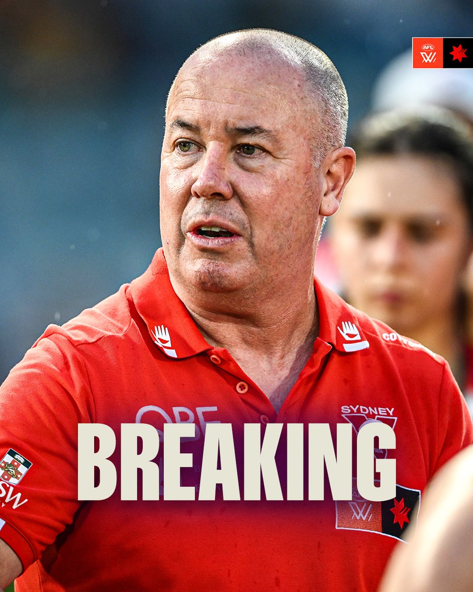 aflwomens's tweet photo. Sydney coach Scott Gowans has departed the club after the Swans missed finals.

@RileyBev has the details: https://t.co/nK0iOHCMB8 https://t.co/Uo7VHikZqr