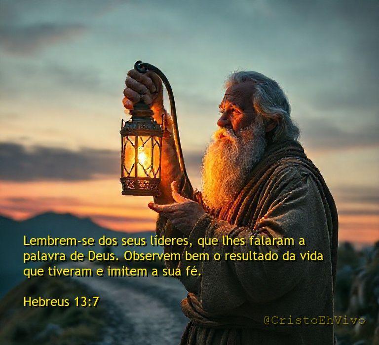 Cristoehvivo's tweet image. Hebreus 13:7 manda &quot;observar o resultado da vida&quot; dos líderes antes de imitar a fé. Basicamente, a Bíblia autorizando a gente a stalkear do bem antes de dar follow. Se o resultado for cilada, é unfollow divino. #FéInteligente #Liderança #SóObservo
