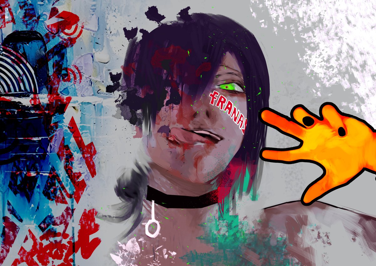 I draw you, draw you, draw you, but it will never be enough, I'm chained to you, Reze. #chainsawman  

(I've started coloring again! it consumes a lot of me, but it's worth it for her)