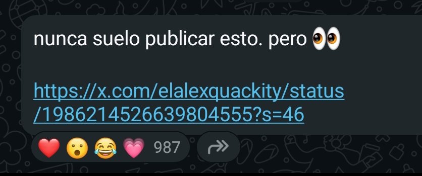 💬| Quackity via his WhatsApp channel!

(Translation in ALT)