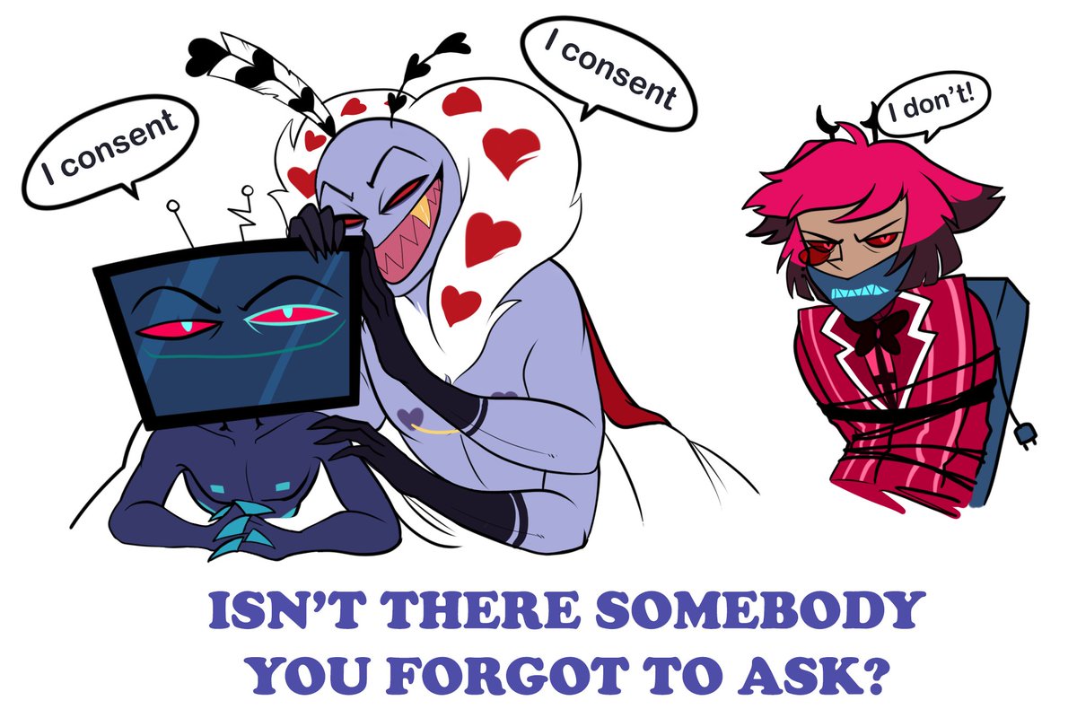 spoilers

That scene is literally this meme  

#hazbinhotel #staticmoth #radiostatic