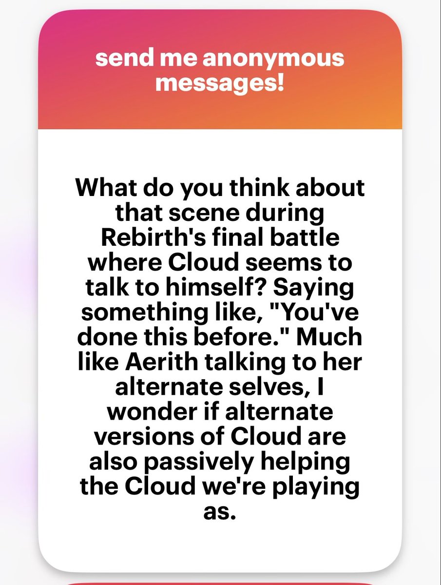 I do think alternate versions of Cloud are helping him and have thought so since chapter 8 of remake