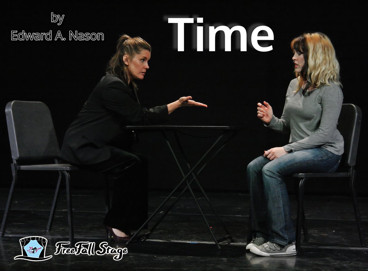 FreeFallStage's tweet image. The next play in our New Works' Weekend, "Time", by local actor and playwright Edward A. Nason.

Coming Nov 6 - 8, 2025 ONLY for 4 shows.

FOR THE NEXT 24 HOURS ALL TICKETS ARE $10 ONLINE (a dollar off for each of the 5 plays being featured). See freefallstage.com/shows/new-work…