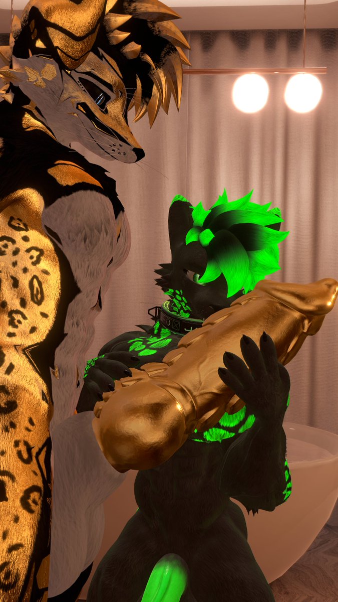 Look at this cute kitten <a href="/JakeWerePanther/">JakeWerePanther 🔜 FWA 26</a> . I think he is enjoying my massive golden rod~💛💚