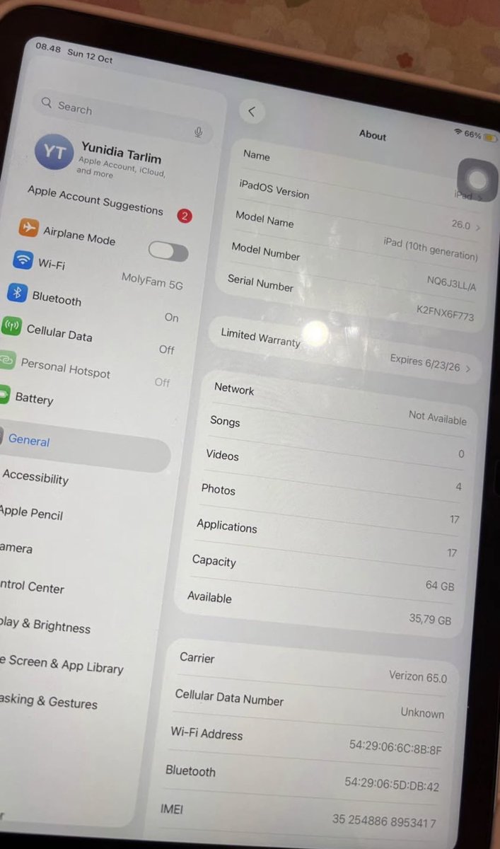 0206pagez's tweet photo. WTS 

ipad gen 10 ex inter
64GB
Silver
nominus
gada dus dr awal beli
wifi + celluler (daftarin bea cukai dulu)
pemakaian pribadi , jarang dipake

dijual karena udh ada device lain

lok tangsel , bisa cod 

#zonauang #zonajajan https://t.co/Ohh5PP07Om