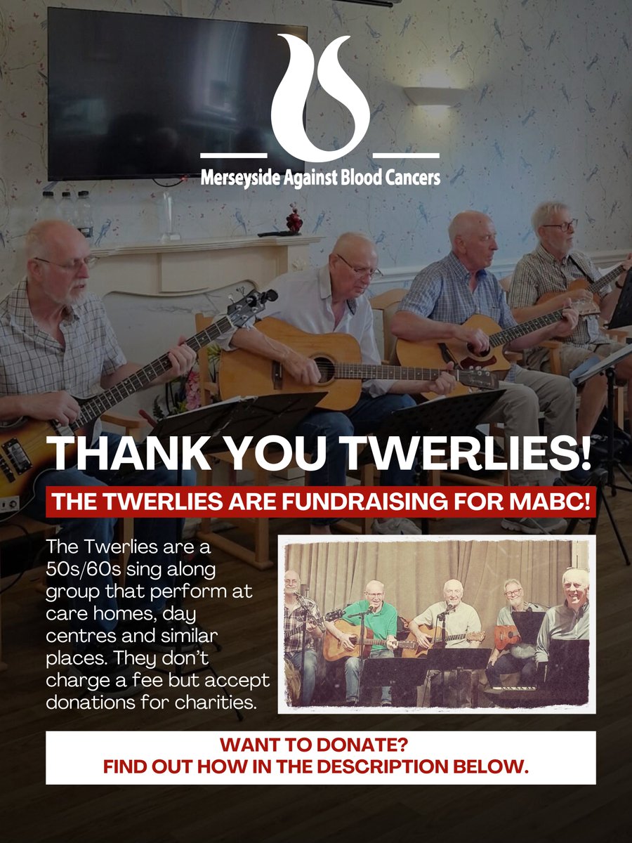 MABC_Charity's tweet image. 🎸 Big love to The Twerlies — 50s/60s sing-along legends raising funds for local causes, including MABC!

Their name? Scouse for “too early” — a nod to their free bus passes that don’t start till 9:30 😄

❤️ Support their efforts via the link justgiving.com/page/the-twerl…