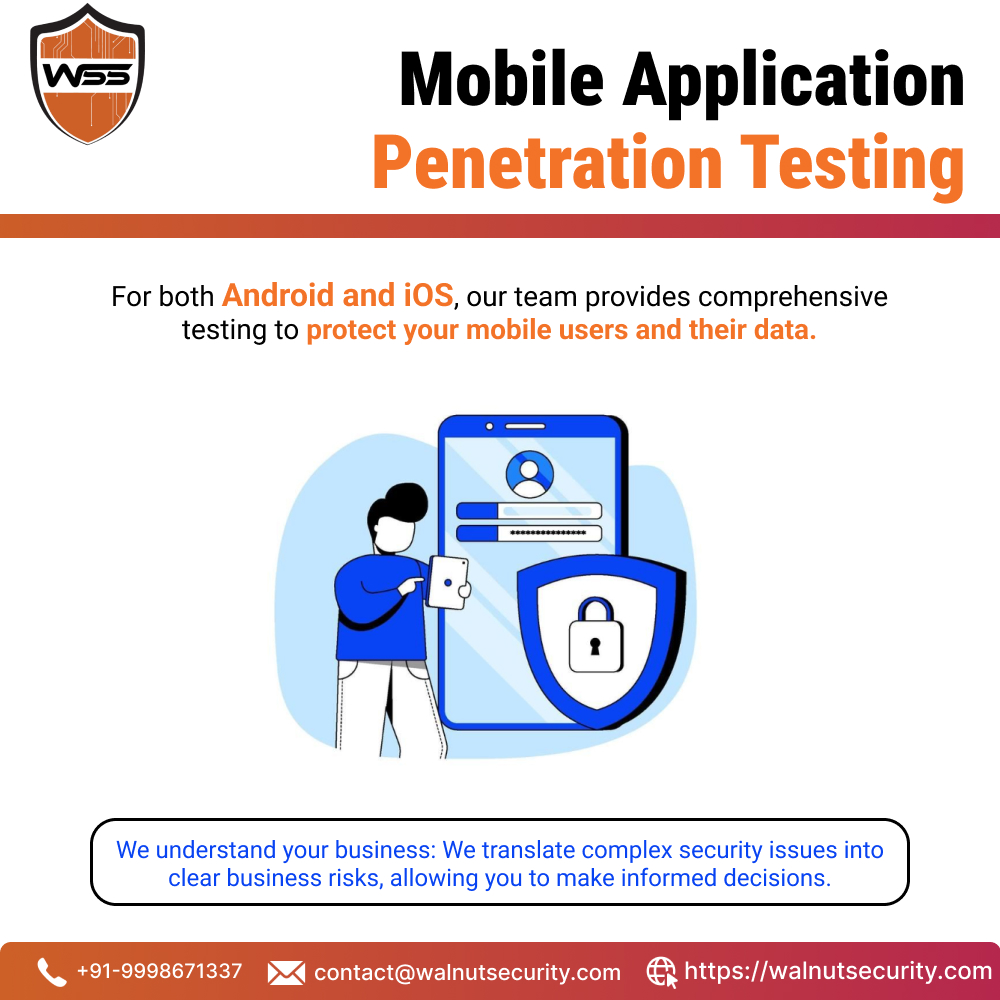 walnutsecurity1's tweet image. For both Android and iOS, our team provides comprehensive testing to protect your mobile users and their data.
+91-9998671337 | contact@walnutsecurity.com | walnutsecurity.com
.
.
.
#WalnutSecurity #CyberSecurity #PenetrationTesting #WebAppSecurity #MobileAppSecurity