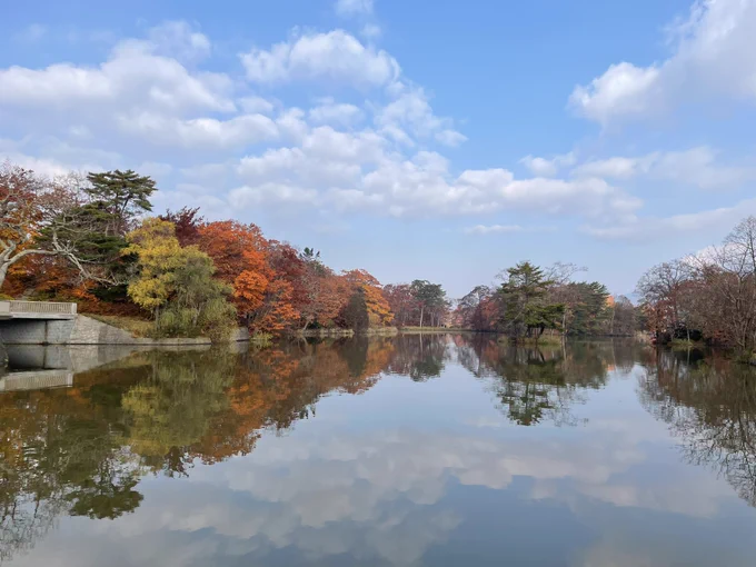 見ておきたかった大沼到着。遊覧船は流石に乗らない 周遊して日本海に抜ける