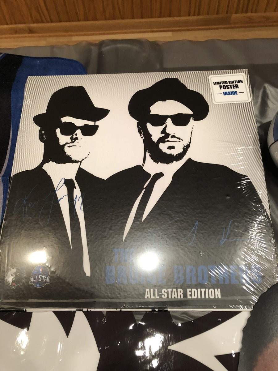 Today’s @timberwolves road game throw back item is the KLove and Pek Bruise Brothers album #Fanfavs