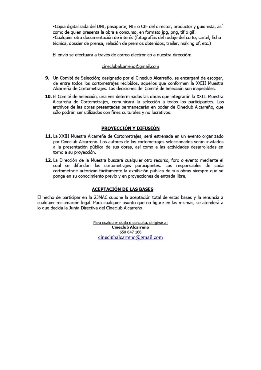 CineclubAlcarre's tweet photo. 🧡ABIERTA CONVOCATORIA: XXIII MUESTRA ALCARREÑA DE CORTOMETRAJES🧡

#23MAC
#CineclubAlcarreno
#Cortometrajes
#Guadalajara https://t.co/jMJEMC7GvU