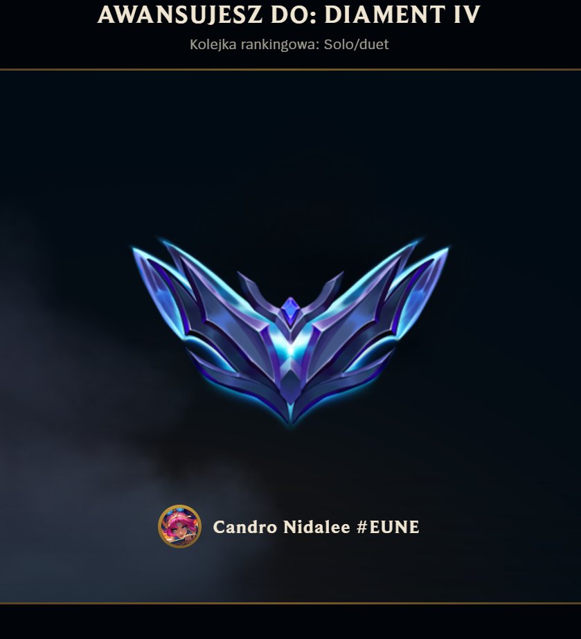 CandroNidalee's tweet photo. Po pracy, pół żywa, ale za to z diamentem 4 z powrotem 💎
Tyle razy spadałam, mmr to tragedia, a dziś w końcu wszystko siadło. Kocham ten stan 🫡 https://t.co/zOk2fb5oKF