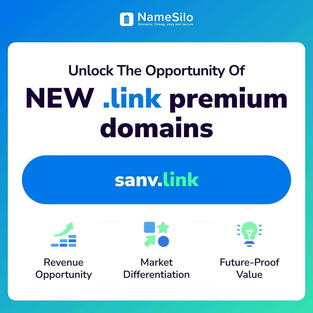 namesilo's tweet photo. 🔗 A strong link starts with a clear name. Get your message across effortlessly with a .LINK domain. 🔗 https://t.co/9m4NRtHfw3
#DotLink #LinkDomain https://t.co/X6WlTbSZc1