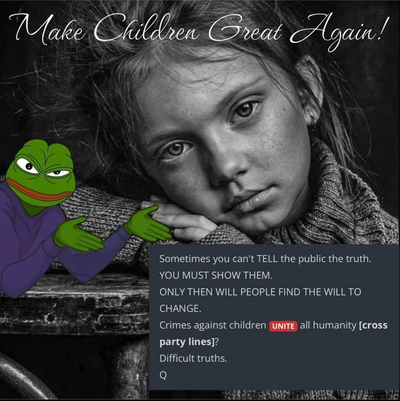 dicummin1996's tweet photo. #5DReady
#DoItQ
#GodBlessOurSaviorsOfMankind
#ChildrenWillUniteHumanity
#GoodVersusEvil
#SaveTheChildrenWorldWide
#ReturnTheDiamonds
WE NEED YOU TO HELP US SAVE GOD'S PRECIOUS CHILDREN WORLDWIDE FROM THESE EVIL AND VILE CREATURES!!! πππ
OUR CHILDREN ARE NOT FOR SALE!!!!!
MAKE CHILDREN GREAT AGAIN!
