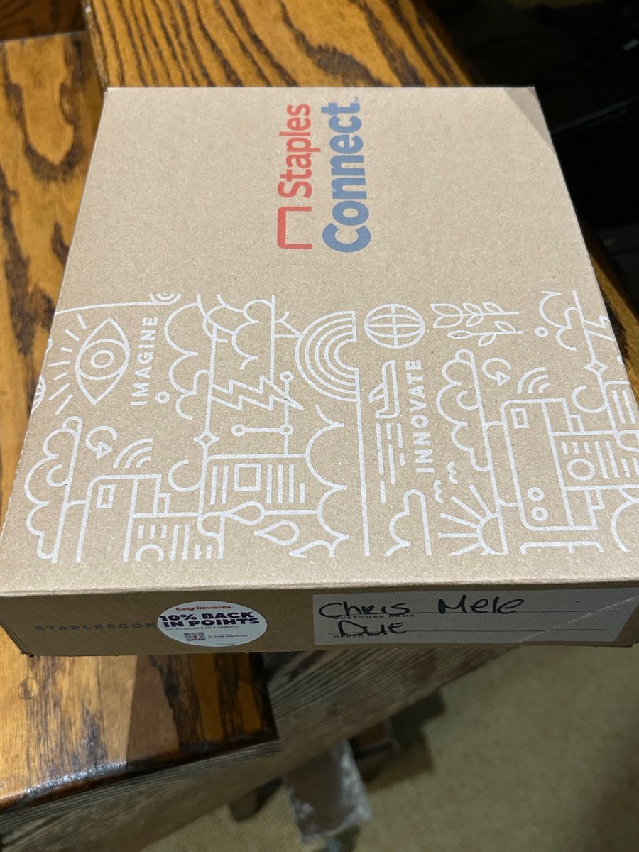 Inside this box is a printout of the completed first draft of my second novel, awaiting editing. Please clap.