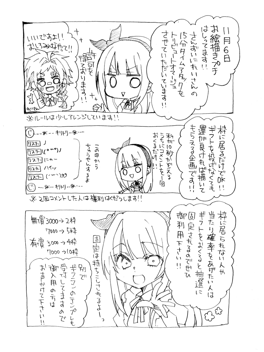 11/6【お絵描き配信者プチランキング】 
