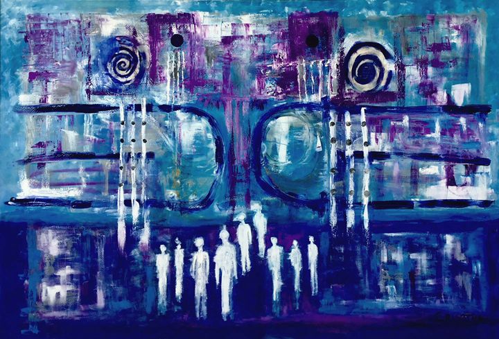 CRISTINAARTIST's tweet photo. Art of the Day! ""Mystic Landscape XIV"". Buy at: https://t.co/zCRjRs5Lk3 https://t.co/QriNxdtVF6