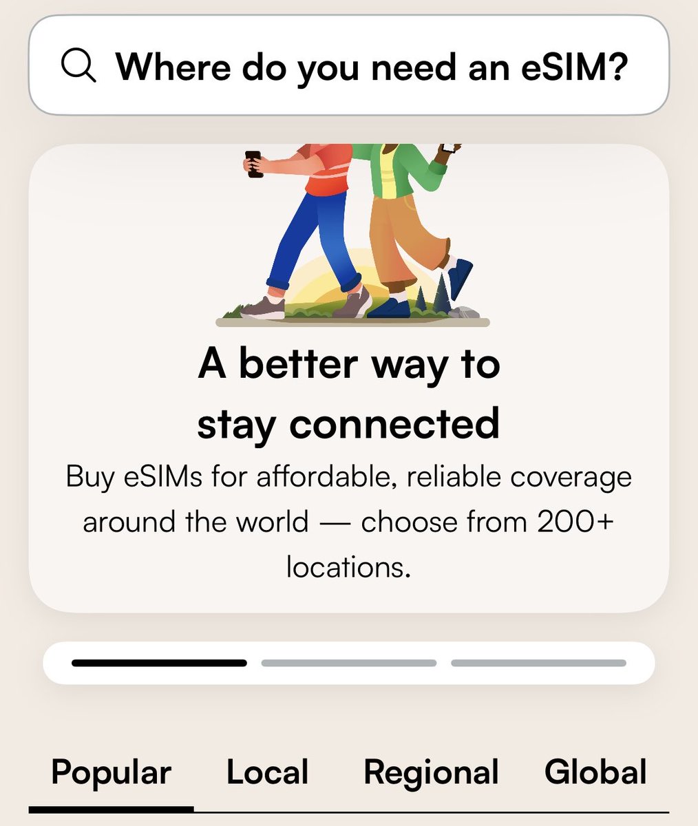 you can use this (app) eSIM to connect internet in almost any country now 😍 no changing out the physical SIM anymore…