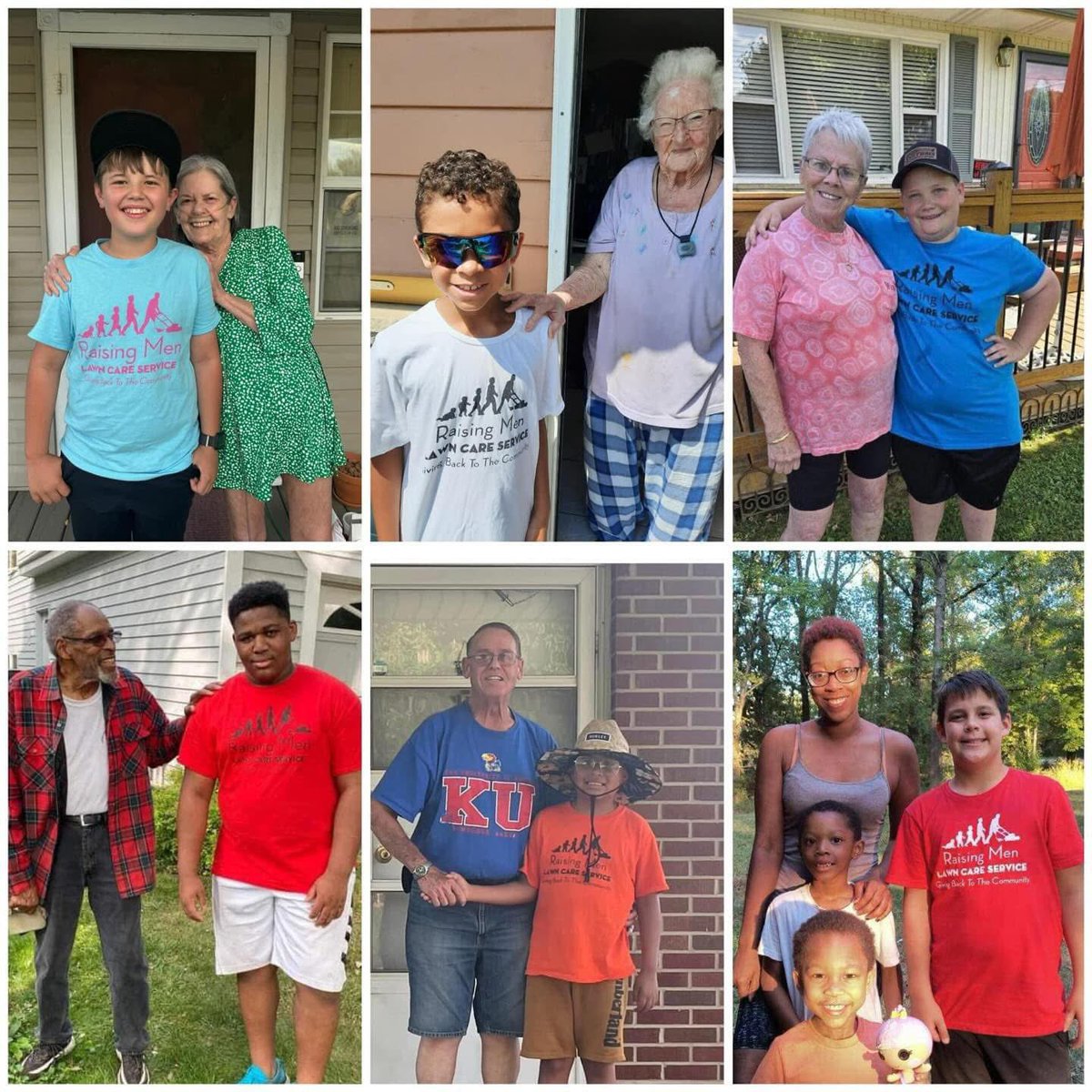These kids are taking on our 50 Yard Challenge, giving back to their communities by mowing lawns, raking leaves, and shoveling snow for those in need—all free of charge. They are photoed with people they have helped .

Is there a child in your life ready to step up? Kids aged
