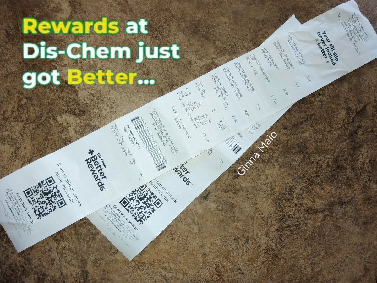 gfelisb's tweet photo. @Dischem #UnlockBetterRewards
✅💛💚
#DisChem #BetterRewardsLaunch #BetterRewards #BetterRewardsTillSlip @Dischem https://t.co/ISV4qHDKKR