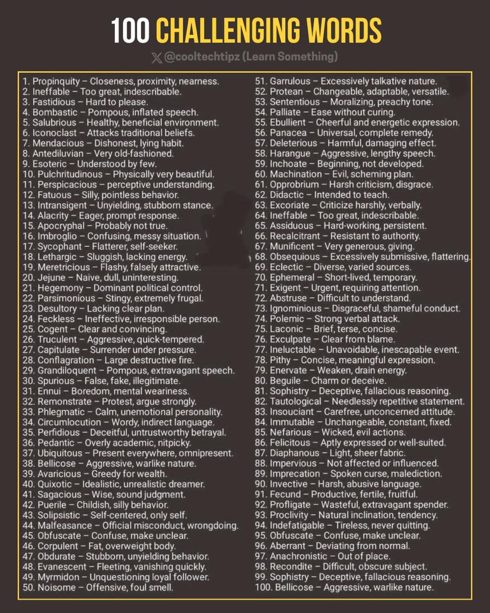 100 must-know words