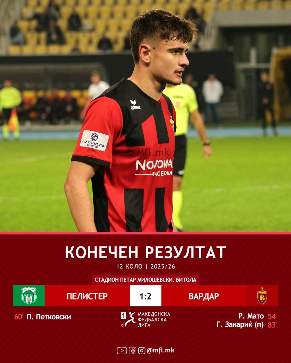 ⚫️🔴 Vardar make it two out of two wins in the Eternal Derby as they beat Pelister in Bitola.

#1MFL