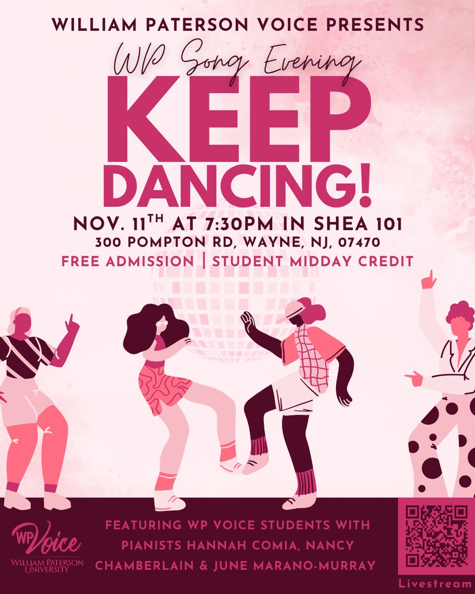 🎤 #upcomingevents 🎶

☄️ The extraordinary talents of WP students &amp; faculty from <a href="/WPMusicDept/">WP Music Department</a> Voice program will be on full display during the month of #NOVEMBER  

🆓 Events are free &amp; open to the public. See fliers for details. Visit wp-presents.org for more info.