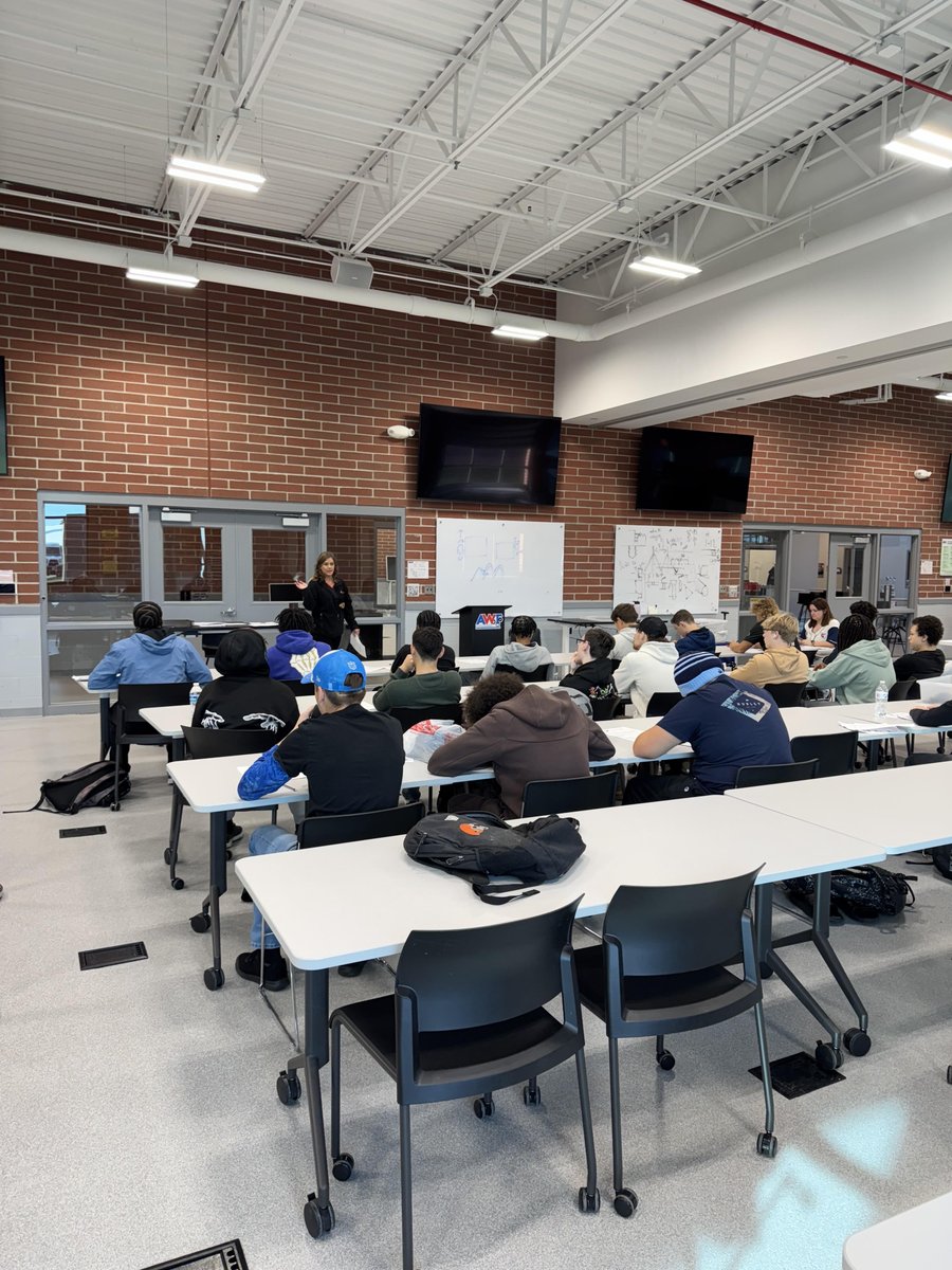 WESchools's tweet photo. Students from South WE Build program attended the AWT High School WorkAdvance event. They learned about blueprint reading, shop math, metrics and measurements, and the art of machining and had the opportunity to interview individuals from participating companies. #WeAreRebels https://t.co/KAR8BTnMTm