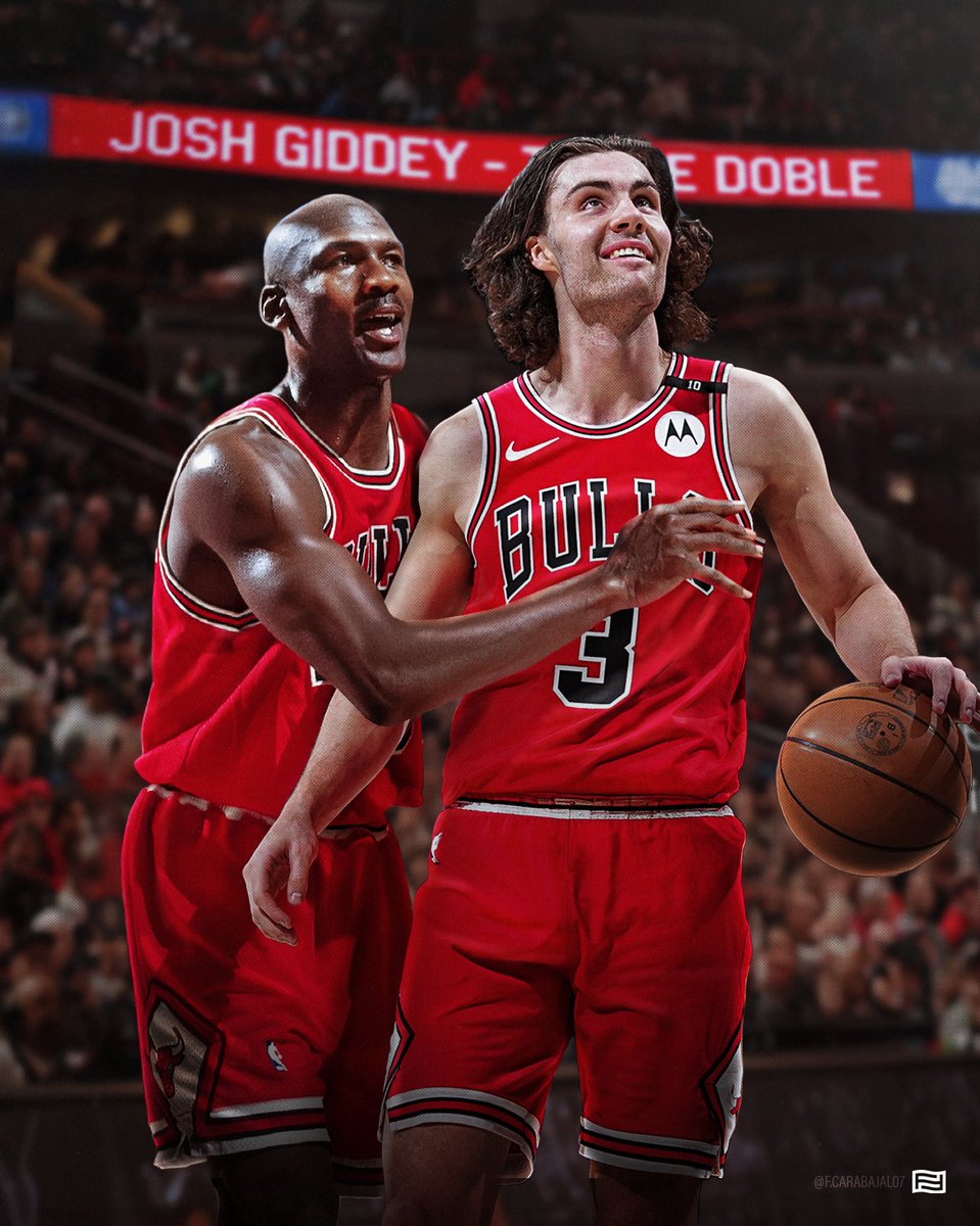 Josh Giddey es el 2º jugador de la historia de Bulls en firmar 2 TRIPLES-DOBLES SEGUIDOS .

El primero?

Michael Jordan 🐐