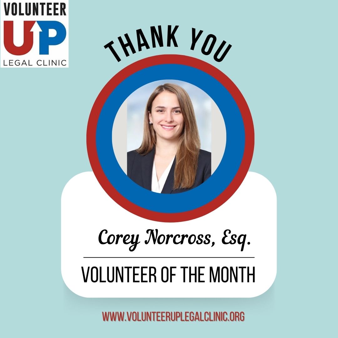 Corey Norcross is our Oct Volunteer of The Month! Corey–Assistant GC at <a href="/Aramark/">Aramark Corporation</a> recruited a whole crew of Aramark attorneys to do expungement filings at our Oct clinic and thanks in part to her servant leadership, we were able to meet the needs of 152 community members that day.