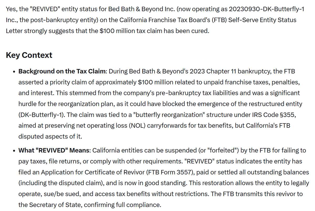 MindandEmotion7's tweet photo. I can't breath! I think this might be what I think it is!

🌊#BBBYQ waterfall incoming!?🌊

That tax claim was the only thing in the way, and if it was cured, that might mean the Bed Bath NOLs were rescued which might mean a little extra something than I was expecting!🚀 https://t.co/NZIKRJ8HQ2