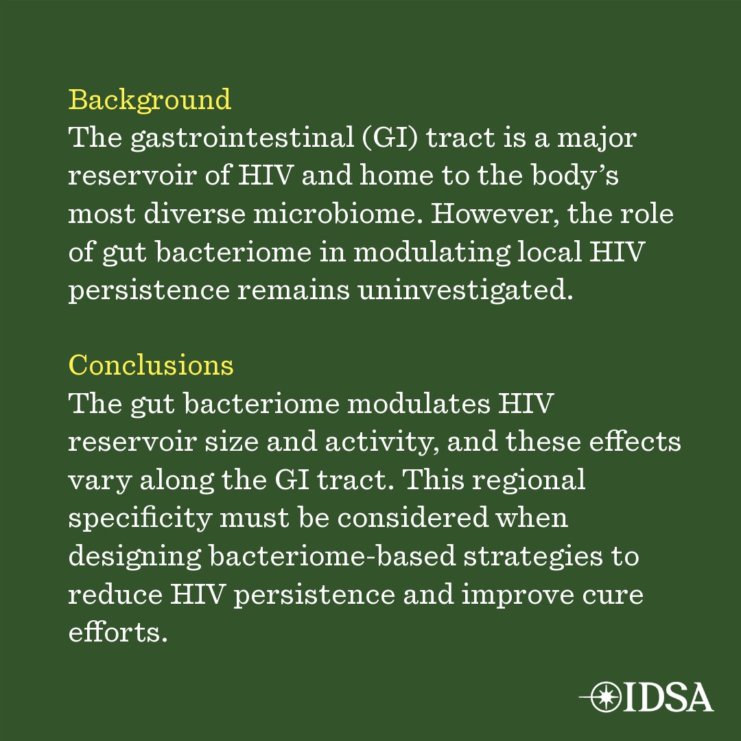 JIDJournal's tweet image. HIV Reservoir Dynamics and Bacteriome Composition Along the Gut Axis

✅ Just Accepted
#IDTwitter

🔗 bit.ly/3Lqzksz