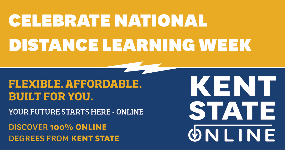 Kent State Online is driving the future of online education. 🚀 See how we blend innovation with a student-first approach for working professionals. 

Apply FREE (Nov 3-7) to eligible 100% online programs with code DISTANCE25 

onlinedegrees.kent.edu/blog/distance-…