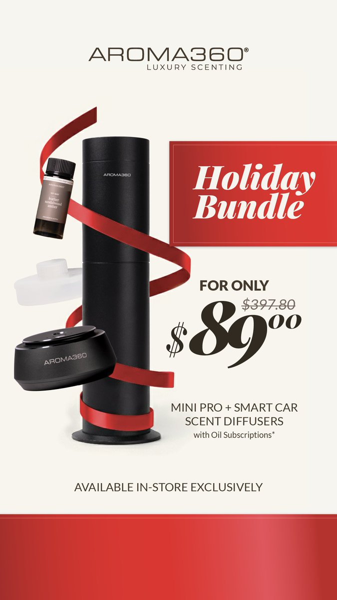 Visit our showrooms for the perfect holiday bundle! aroma360.com/pages/store-lo…