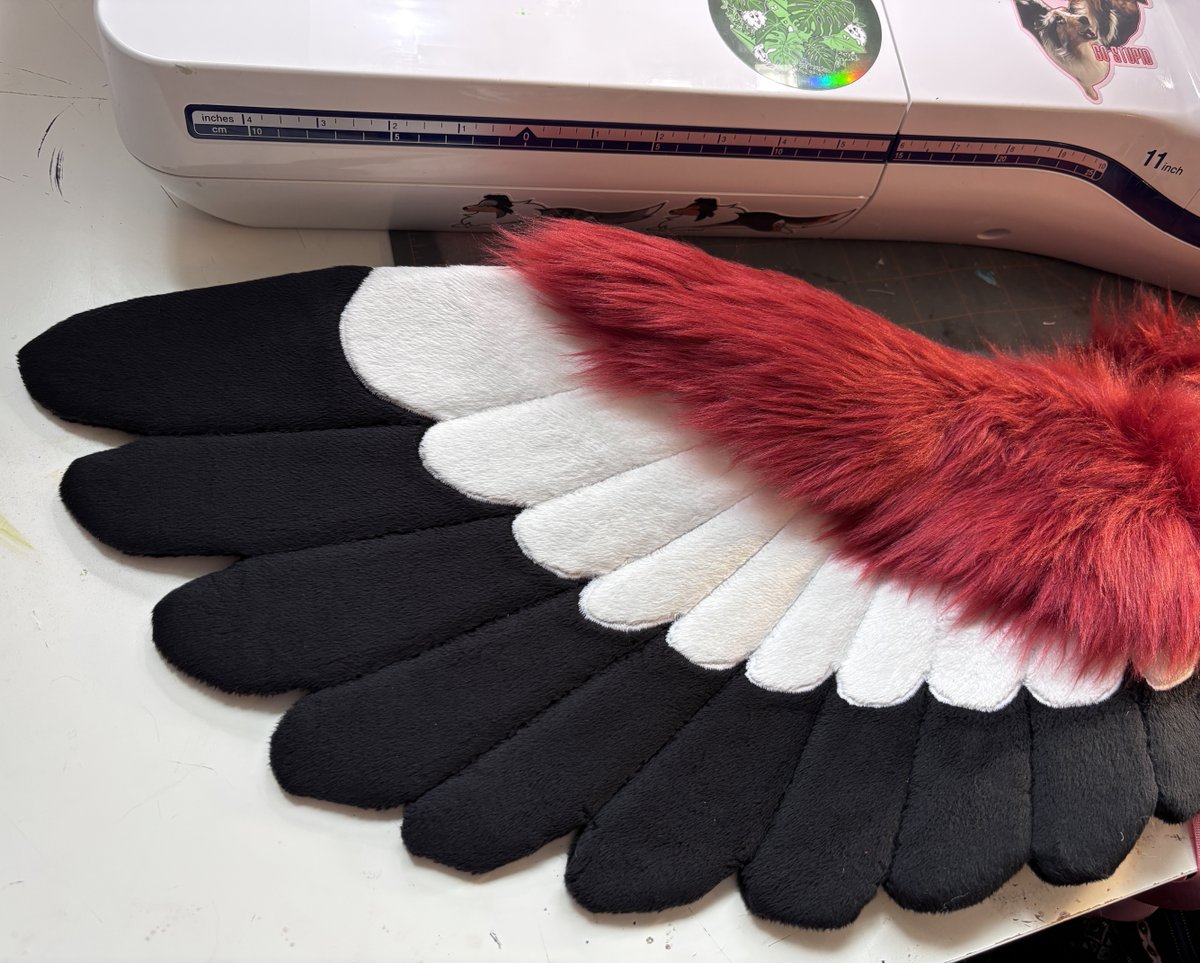 Wings are one of my favorite things! 🪶
-
There is something so satisfying about sewing fursuit wings, and I adore how Lyra's wings have turned out! I can't wait to share her fullsuit soon!
