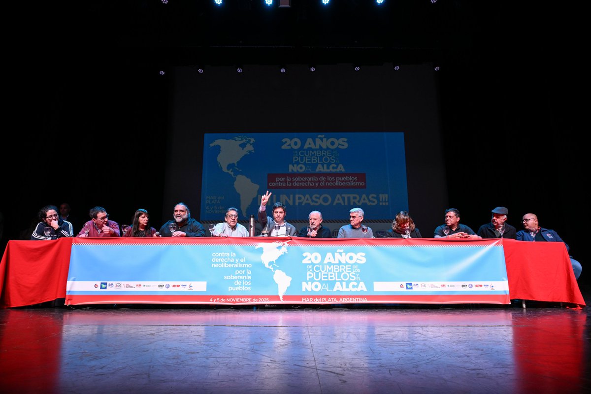 ApacheVillalba's tweet image. A 20 años del No al ALCA y La Cumbre de los Pueblos.

Seguimos organizados y construyendo una agenda para los pueblos de Nuestra América.

@MovimientoEvita