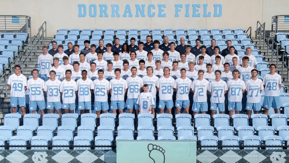 HavillMichael's tweet photo. UNC Men's 2026 Lacrosse Team - Freshman are all on back row. Look for the tall kid in the middle...Trevor!! https://t.co/Qzvt3lt2O3