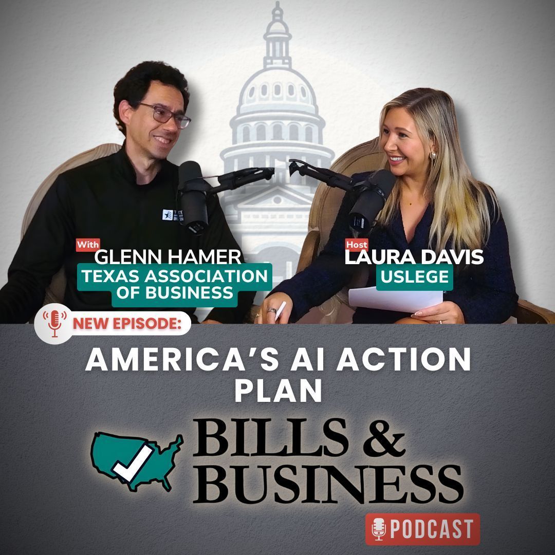 🎙️ New Bills &amp; Business Podcast Episode Drops November 13th! 🎙️

Get ready for a timely and insightful episode featuring <a href="/GlennHamer/">Glenn Hamer</a>, President &amp; CEO of the Texas Association of Business. 💼✨

In this conversation, host <a href="/Laura_USLege/">Laura (Carr) Davis</a>, Co-Founder of USLege, explores the America’s