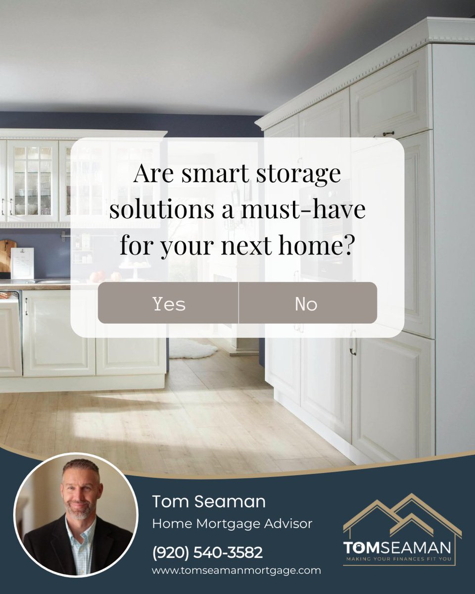 tomthelender's tweet photo. 🏡 Are smart storage solutions a must-have or a bonus?

Whether it’s a walk-in pantry, built-in shelving, or under-stair drawers, the right storage can transform how a home feels and functions.

Would you call it a necessity for your next move?

#homedesign #smartstorage https://t.co/Z5qS7npcGP