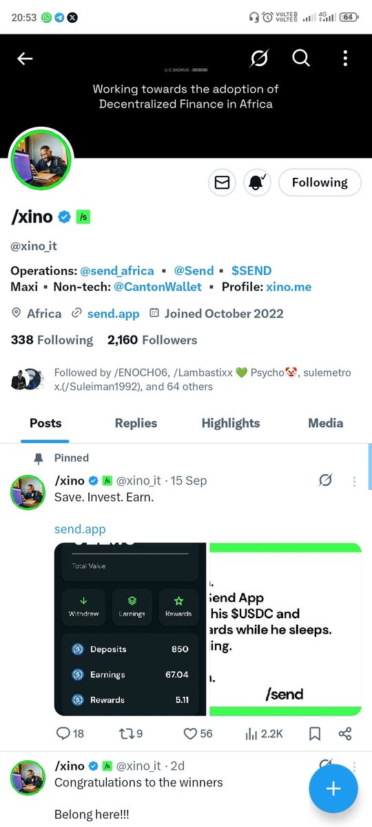 Cephas_24's tweet photo. @MBolaCrypto @Spotify @YuvalRooz @ethentree @xino_it @CantonWallet @CantonNetwork @CantonFdn @Send @send_africa https://t.co/KbFT0w4Ivp