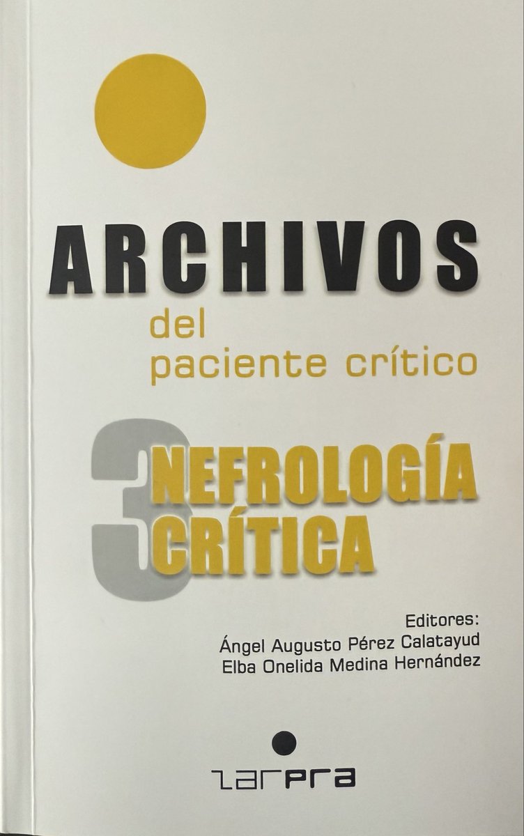 El HGM nuevamente al frente de la Nefrología Crítica en México. 

Compendio de Nefrología Crítica en español, ya disponible, excelentes autores y temas.

Felicidades a <a href="/elbaonelida/">Elba Medina</a> y <a href="/buddhafactor/">Augusto Pérez Calatayud</a> 

zarpraediciones.com/categoria-prod…