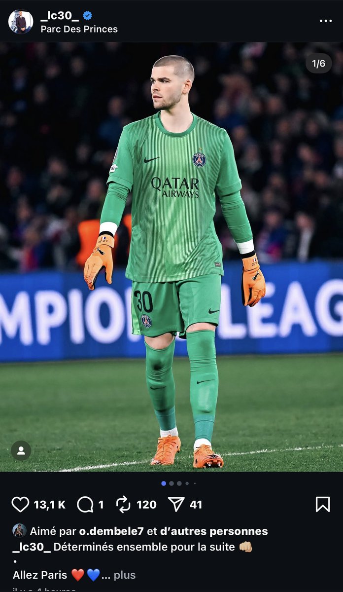 ☹️ Pour la QUATRIÈME fois CONSÉCUTIVE, Lucas Chevalier est obligé de désactiver les commentaires sous sa photos Instagram… ❌

Tout ça à cause de certains… c’est navrant… 👋🏻

#PSG | #Ligue1 | #Chevalier