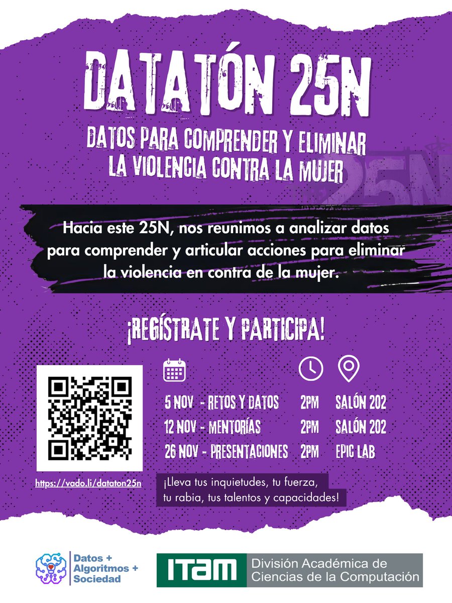 Centro ITAM Datos📊 + Algoritmos🤖 + Sociedad👥 tweet media