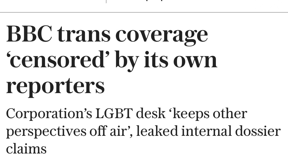 The BBC has failed to safeguard vulnerable children and adults:
‘Among stories ignored by the BBC was the leaking of documents from the World Professional Association for Transgender Health in March 2024 that raised concerns about the quality of care given to gender-distressed