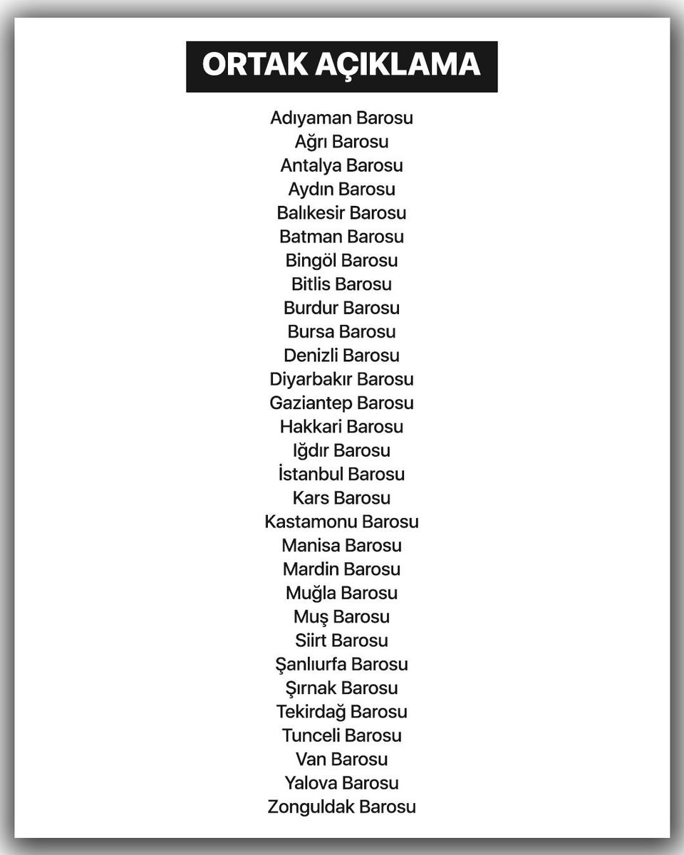 Barolardan Ortak Açıklama: