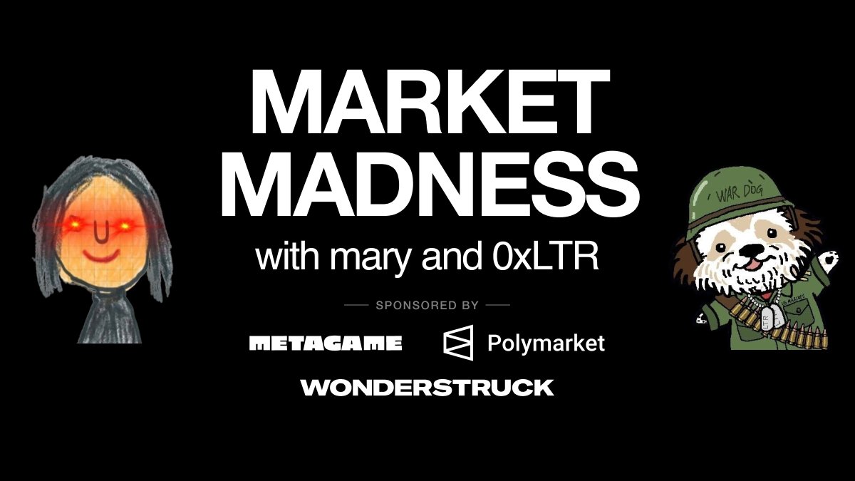 livestreaming with <a href="/0xLTR/">LTR</a> at 2pm PST today to talk

- balancer exploit and stream vaults
- implications on defi adoption
- social trading apps and trading as pro sports
- actively trading prediction markets
- macro, dems sweep, government shutdown
- how to be happy when things