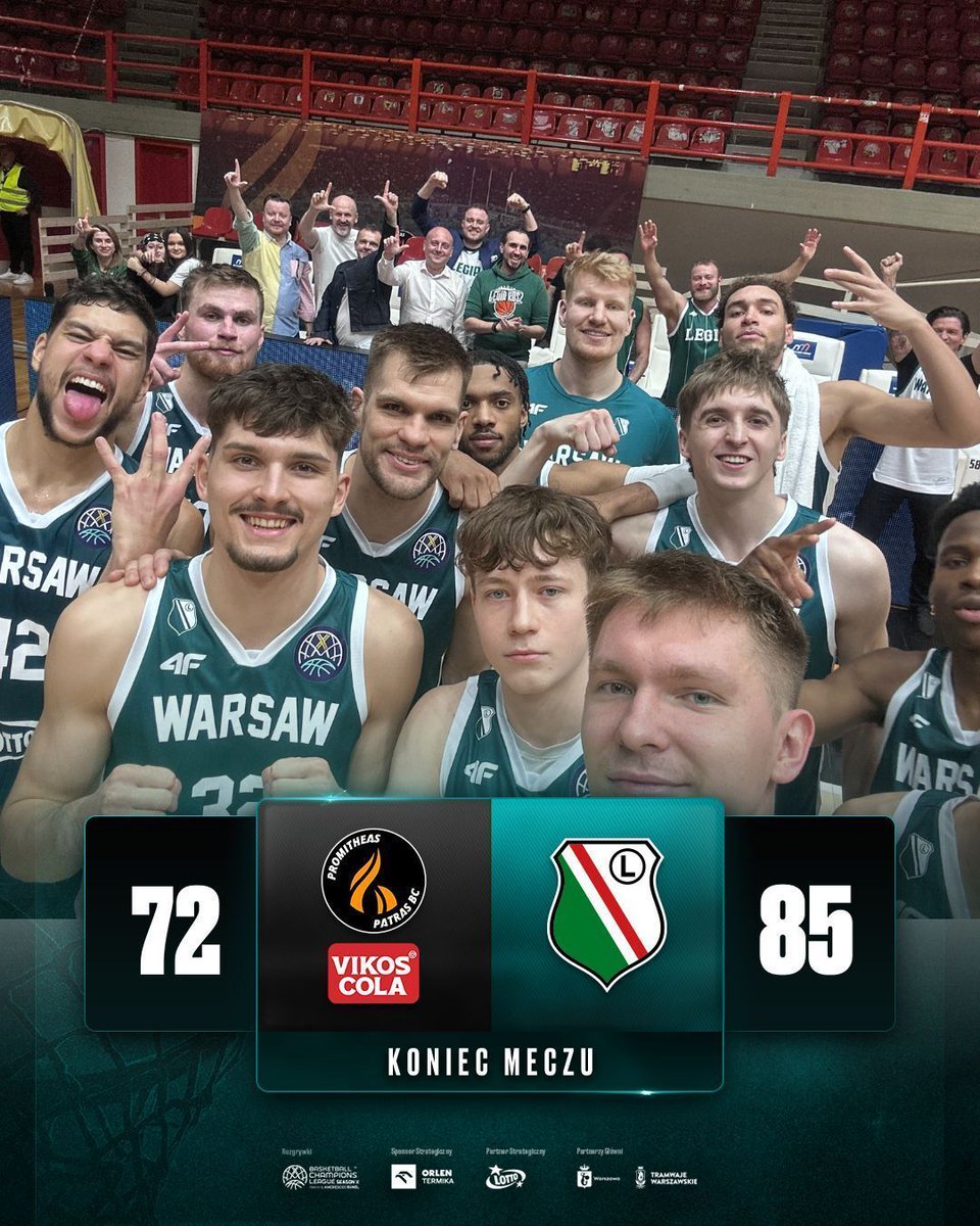 LegiaKosz's tweet image. 𝐆𝐑𝐄𝐂𝐉𝐀 𝐏𝐎𝐃𝐁𝐈𝐓𝐀! 𝐋𝐄𝐆𝐈𝐀 𝐙 𝐃𝐑𝐔𝐆𝐈𝐌 𝐓𝐑𝐈𝐔𝐌𝐅𝐄𝐌 𝐖 𝐁𝐂𝐋! 🔥🏆  

@promitheasbc 72:85 Legia Warszawa  

#legiakosz #legiawarszawa #plkpl #basketball #BasketballCL | #SeasonX