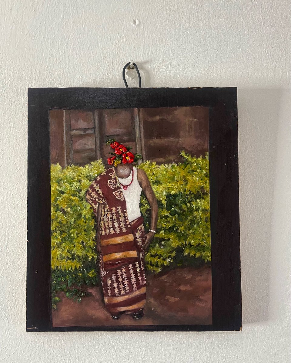 BeamerGodwin's tweet photo. My new painting 

Titled: Ebosetale 

Oil on wood https://t.co/mNqFVPcrTX