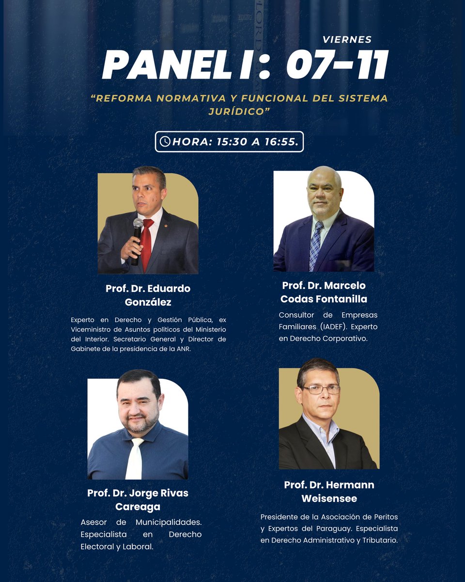 ucabogado's tweet photo. ¡Presentamos los paneles del Congreso Nacional “Volviendo a la Academia”!
2 jornadas imperdibles que reunirán a referentes del Derecho de todo el país.

🔗 Inscribite aquí: https://t.co/YtivZlakcE

Info: +595 973 479681
(Sigue)… https://t.co/loGLRvcDXN