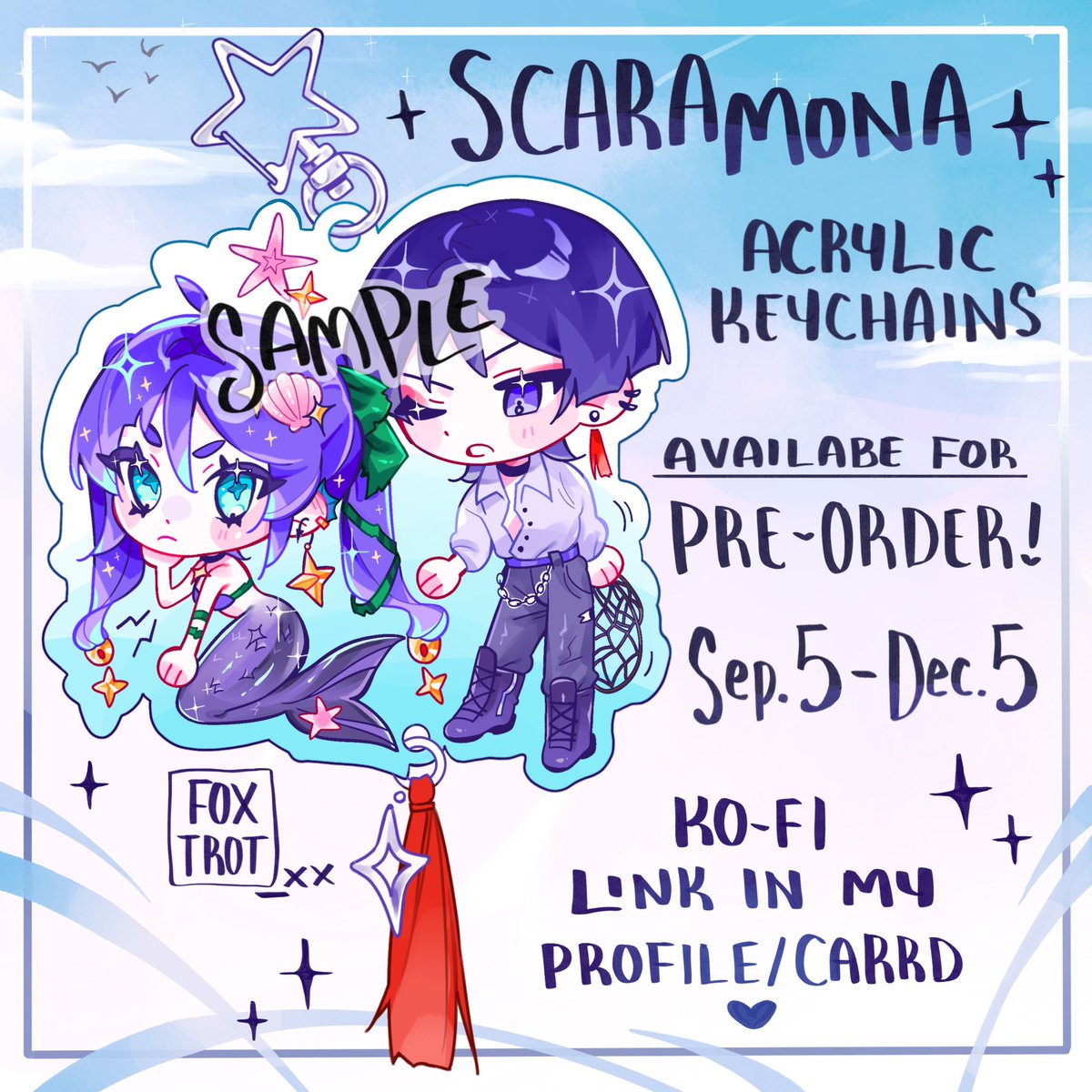 foxtrot__xx's tweet image. ScaraMermona keychains are available for preorder!💕 

I’ll have a link to my Kofi below, as well as through the Carrd in my bio🫶

#scaramona #scaramouche #mona